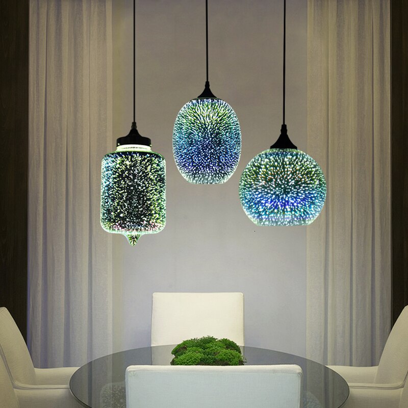 Firework Glass Pendant Light Fixture