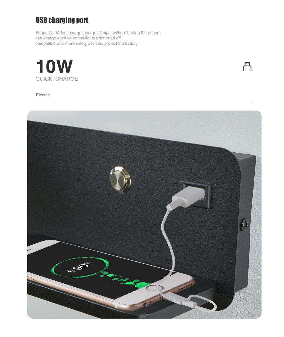 Yoe Modern USB Wireless Wall Light