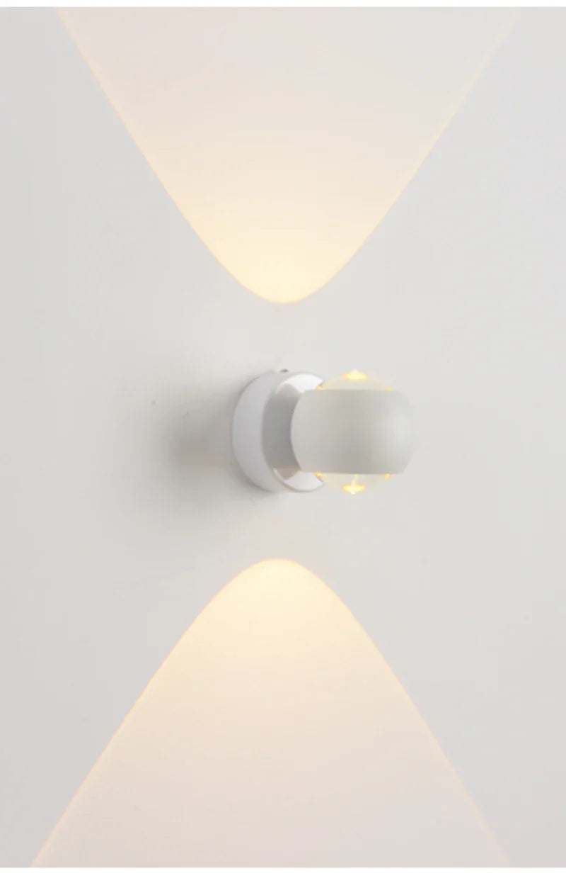 Orb Dual Designer Modern Art Aluminum Glass Decoration Wall Lamp