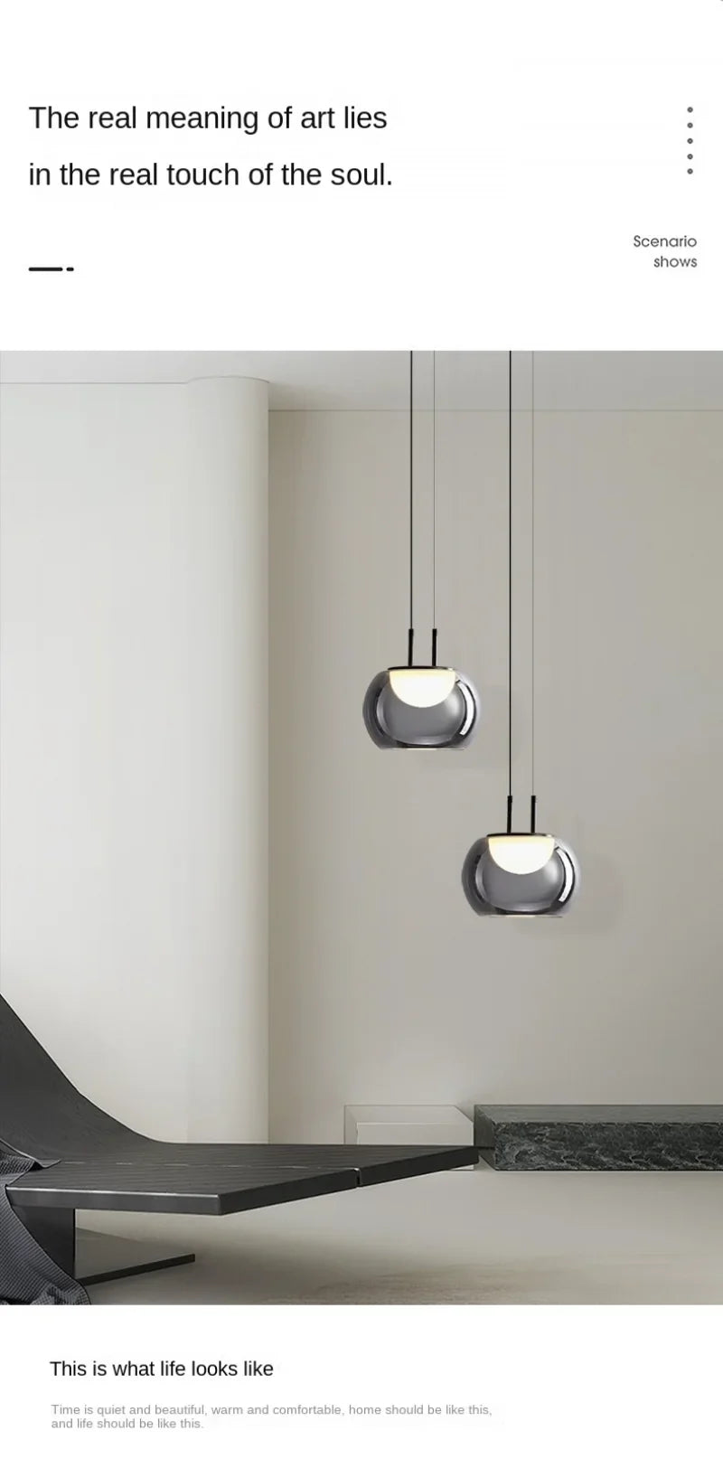 Modern Smoky Gray Pendant Lights