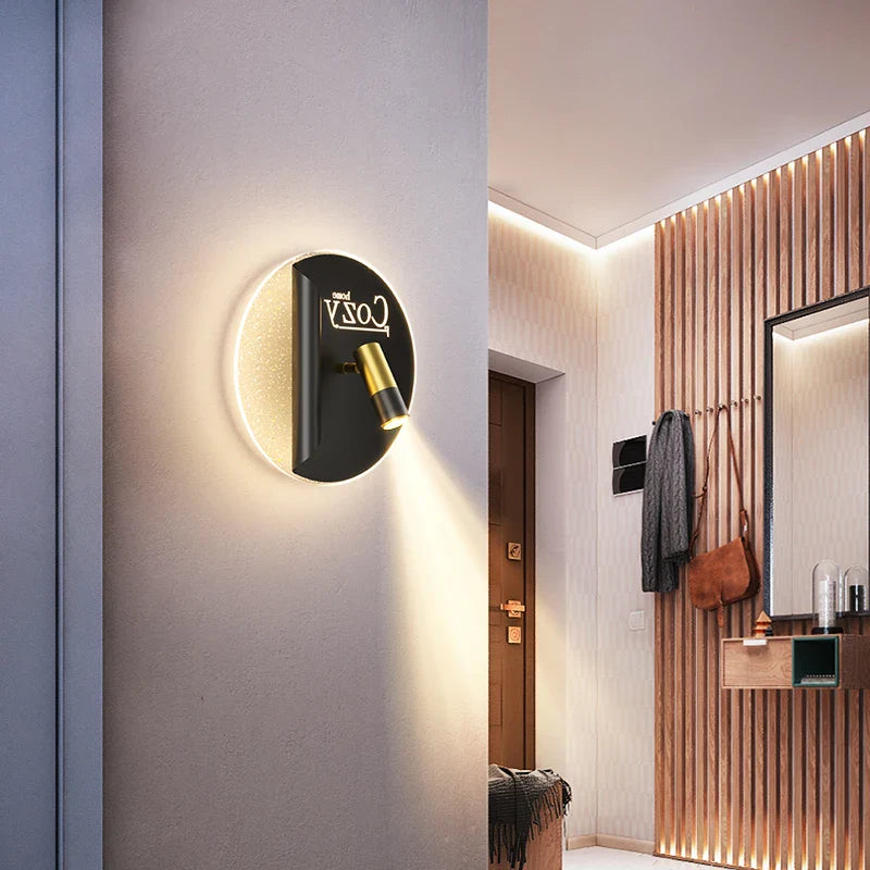 Modern Spotlight Adjustable Wall Lamp Black LED