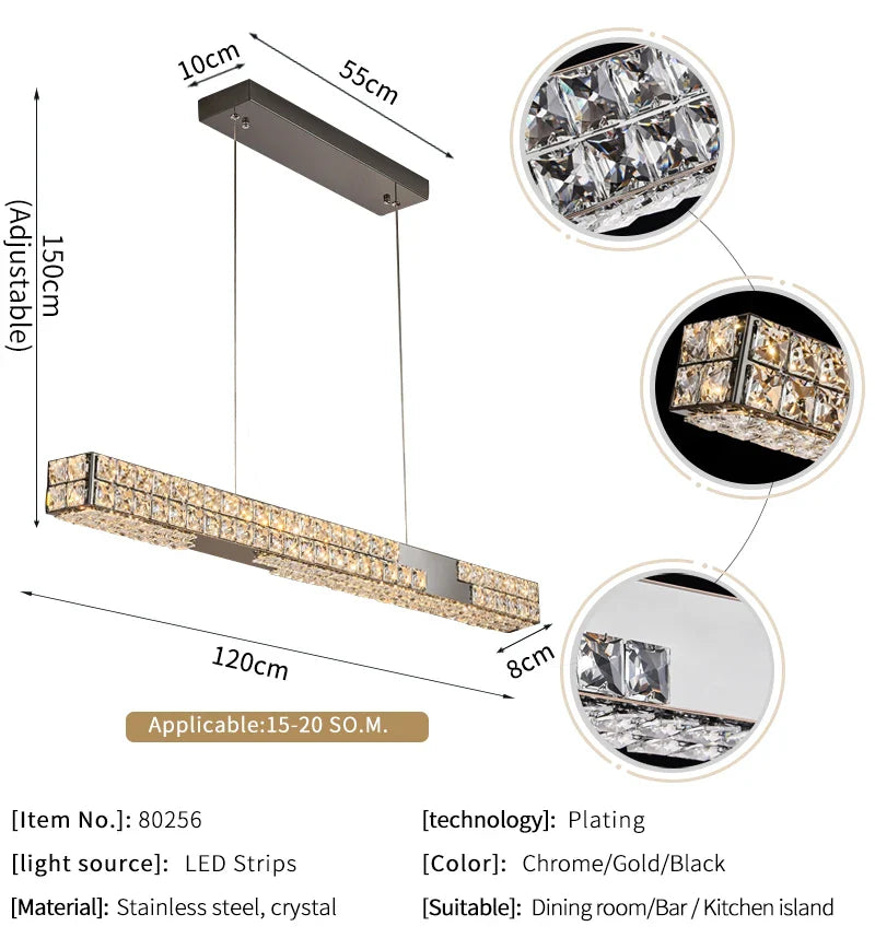 Ylk Yutas Crystal Chandelier Pendant