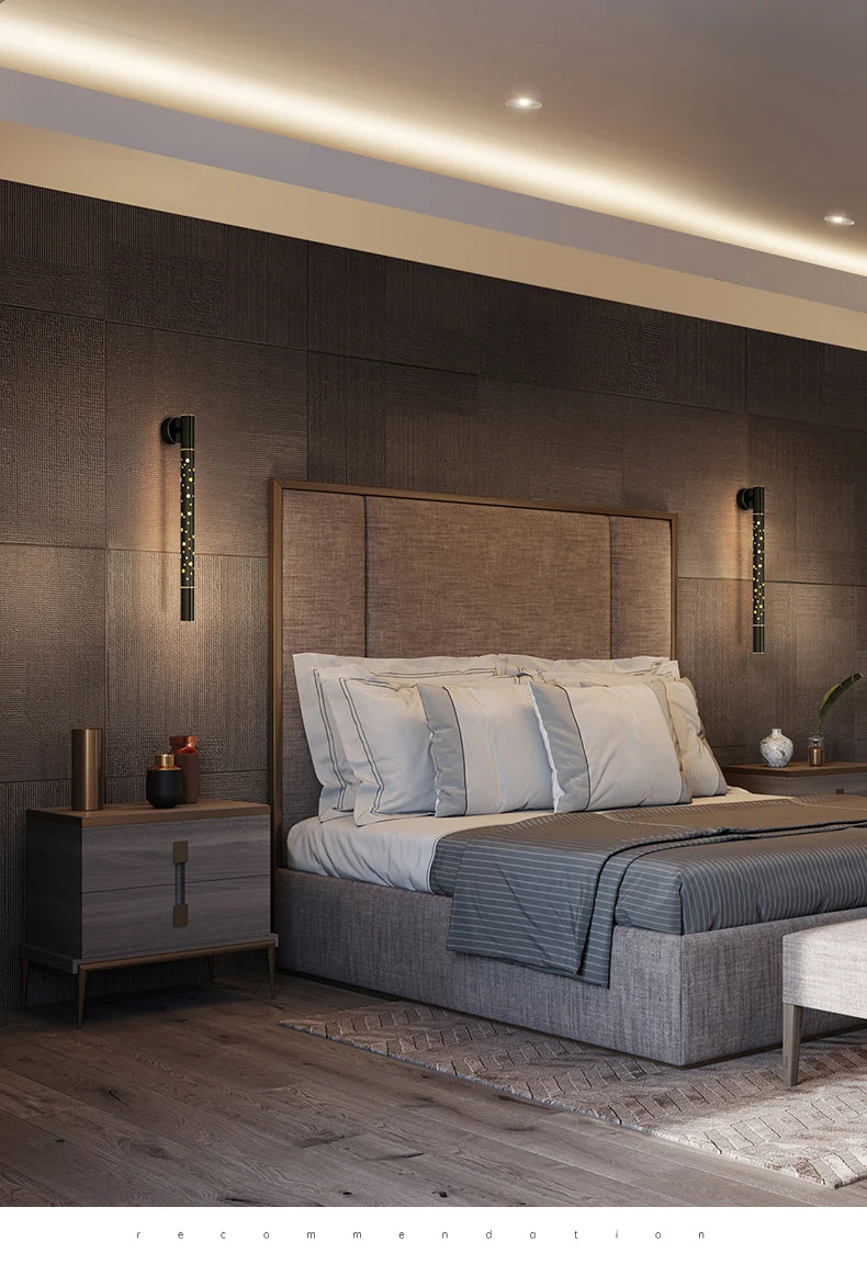 Postmodern Nordic Copper Bedside Sconce