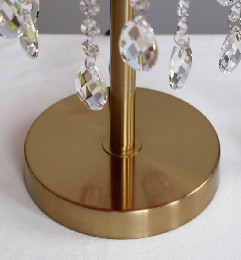 Nordic Feather Crystal Table Lamp