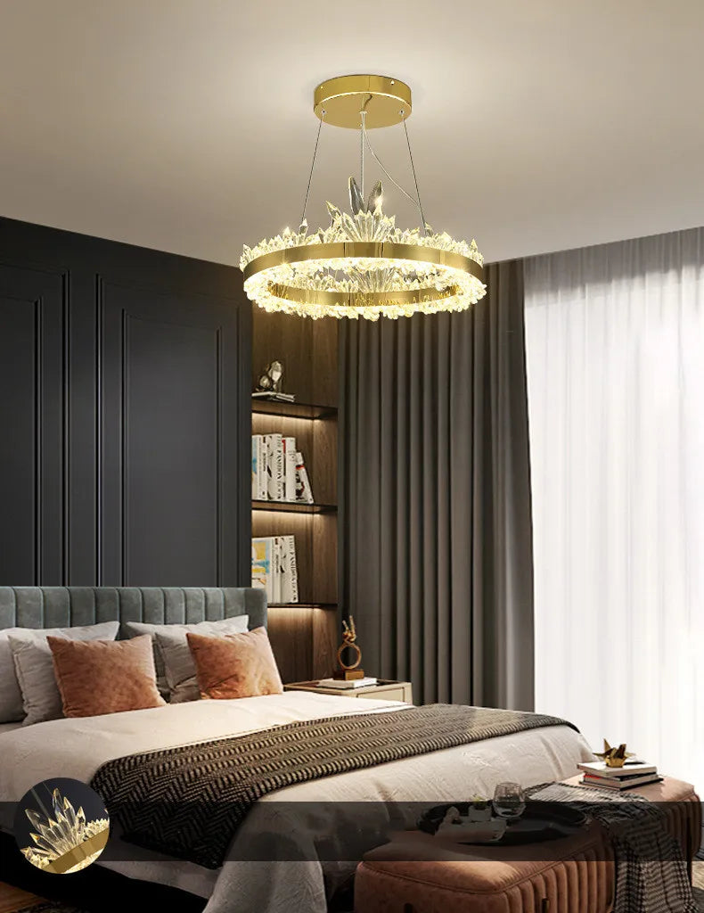 The Spiker Postmodern K9 Crystal Lustre Chandelier Adjustable Hanging Lamp