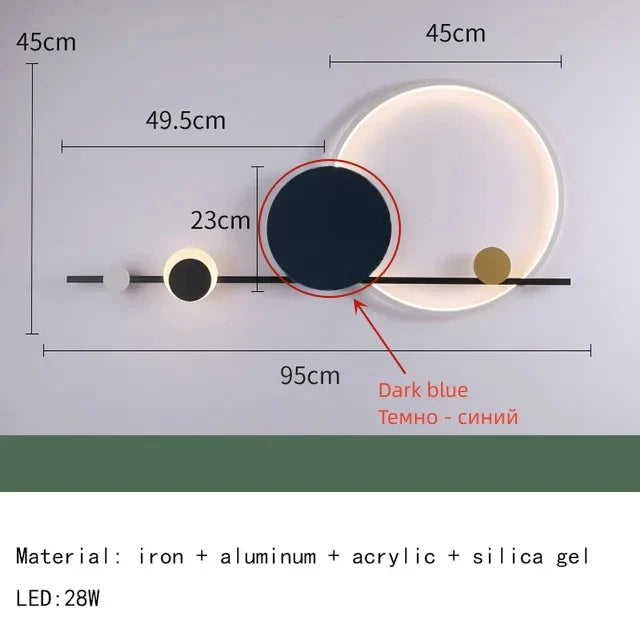 Cerative LED Wall Lights Hotel Lobby Living Room Bedroom Wall Lamps