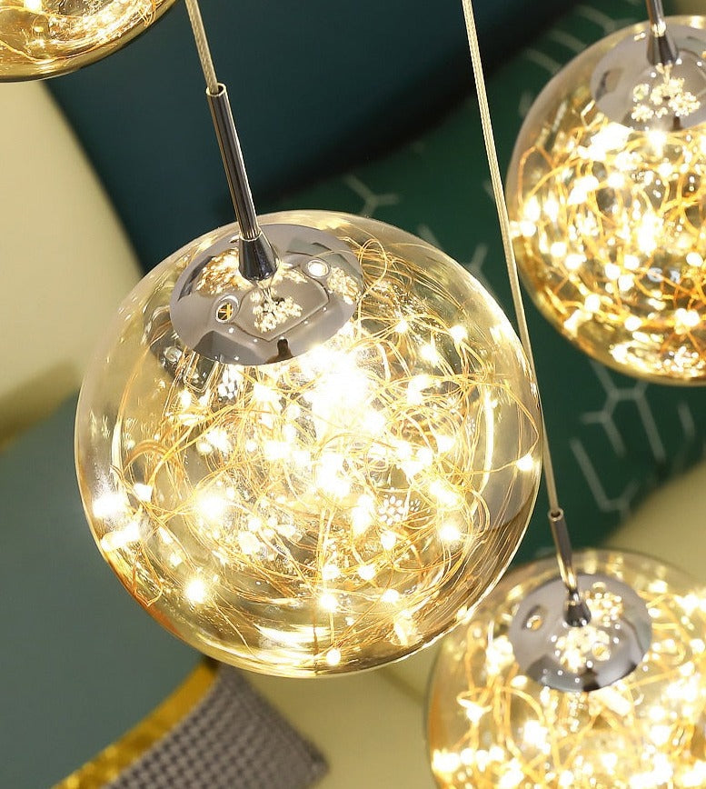 Yotal Modern Glass Ball Chandelier