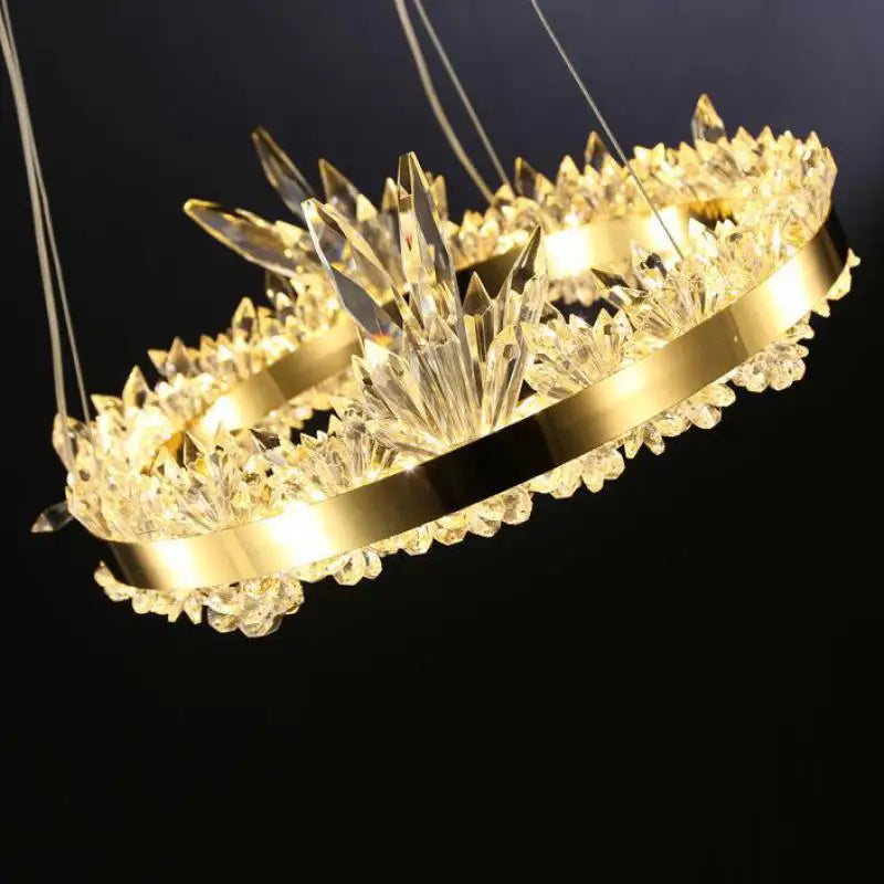 The Spiker Postmodern K9 Crystal Lustre Chandelier Adjustable Hanging Lamp