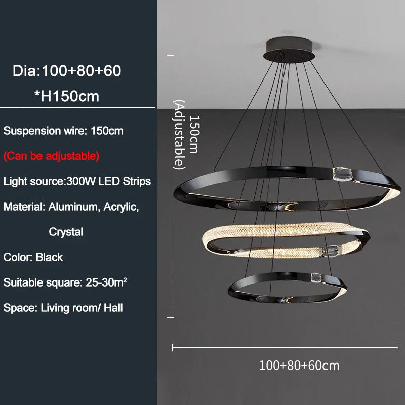 Ylk Bend Style Modern Chandelier