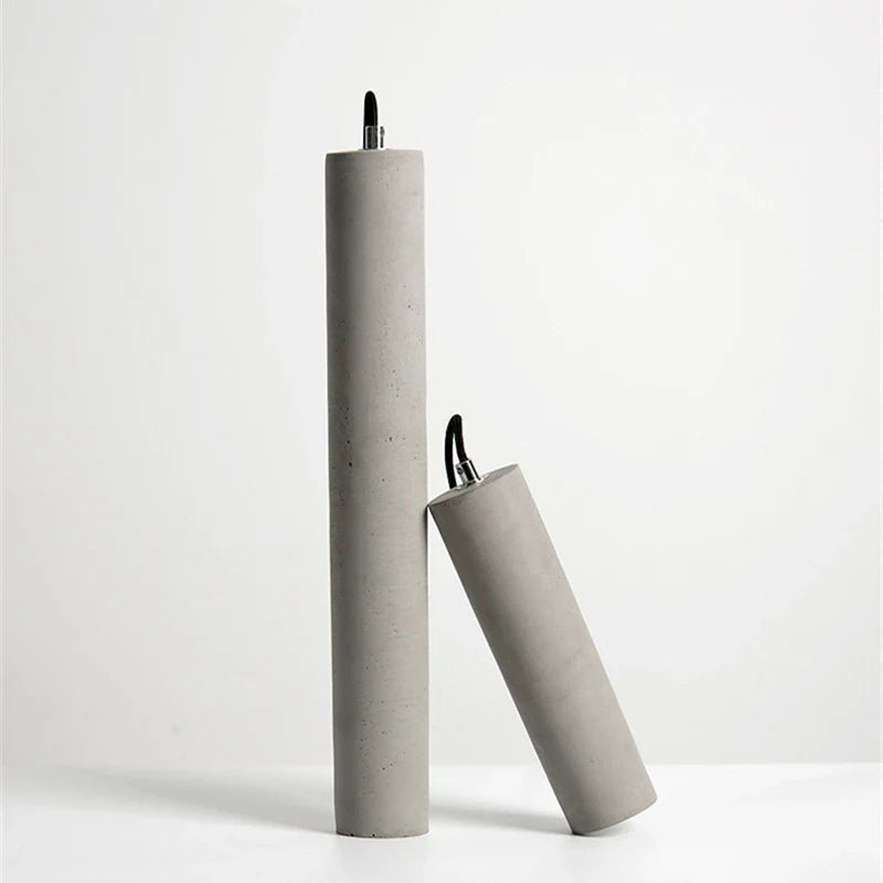 Nordic Cement Industrial Pendant Lamp Modern Cylindrical Design Hang Lamp