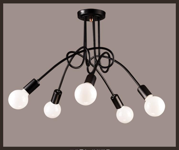 Xc Anon Retro Wrought Iron Chandelier