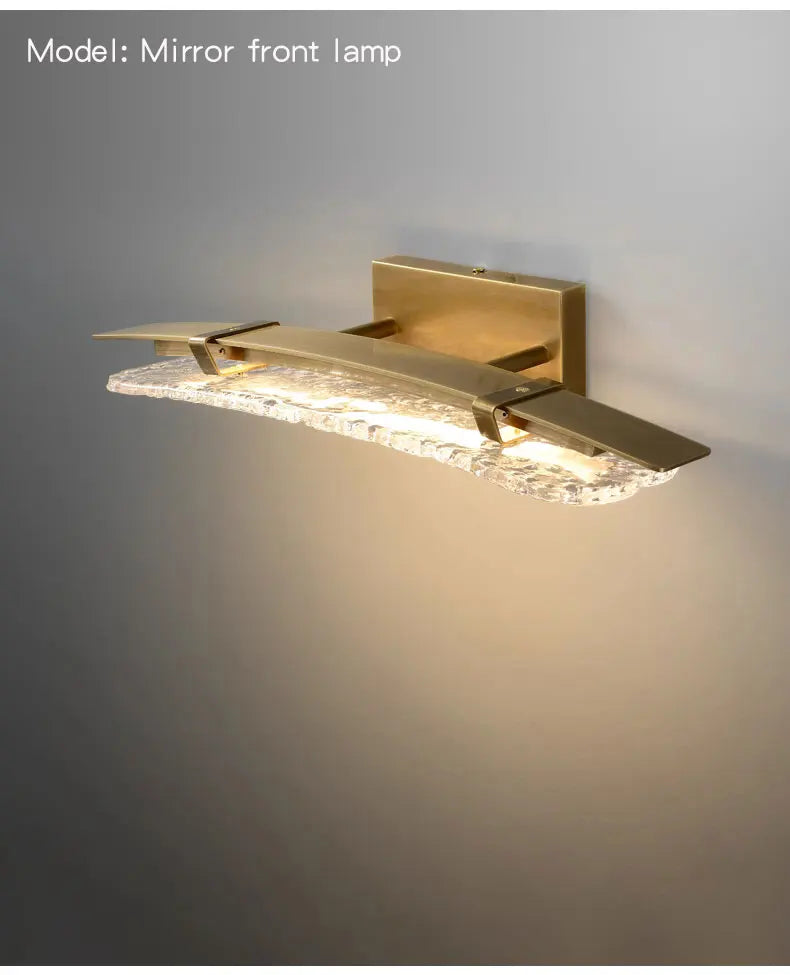 K9 Crystal Copper Wall Lamp Sink Mirror