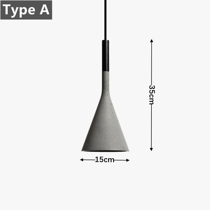 Nordic Cement Industrial Pendant Lamp Modern Cylindrical Design Hang Lamp