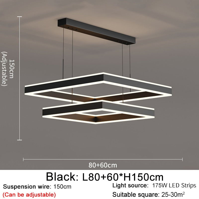 Ylk Kare Modern LED Chandelier
