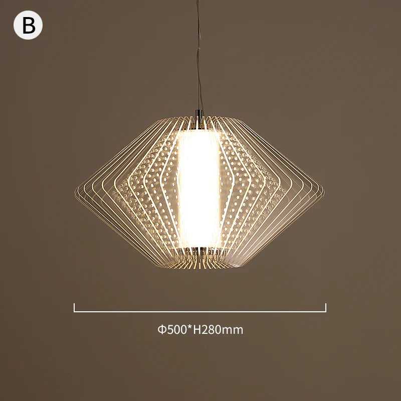 Modern Acrylic Pendant Lamp LED Simple Dandelion Hanging Light