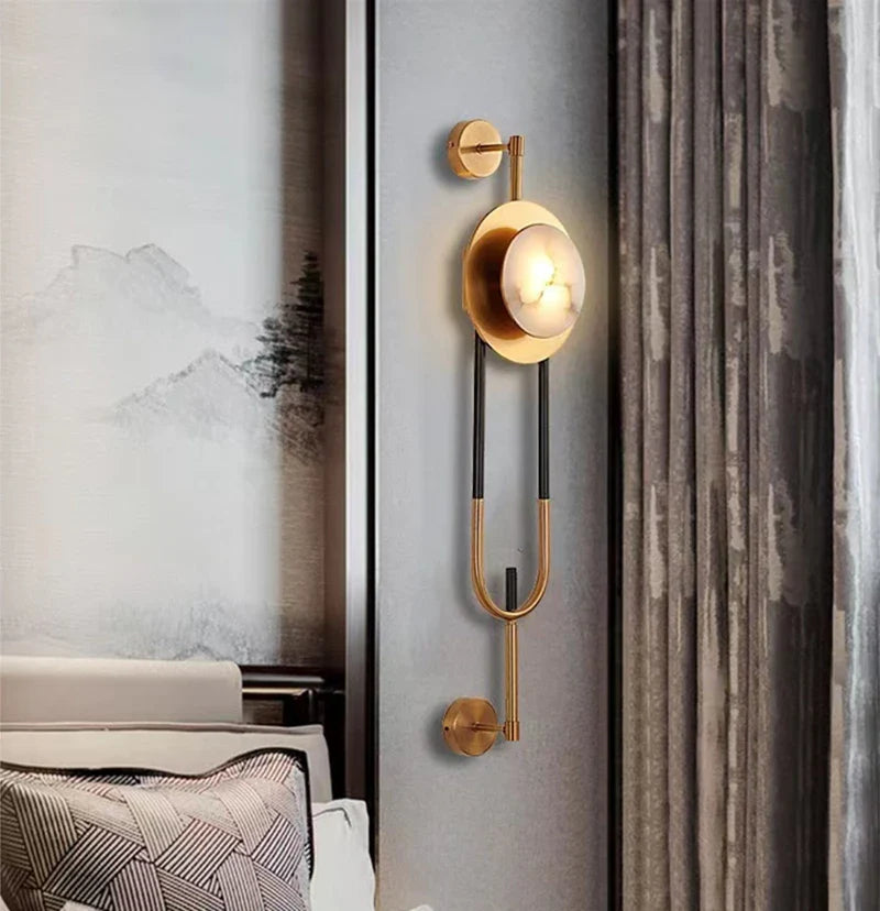 Marble Copper Luxury Wall Light