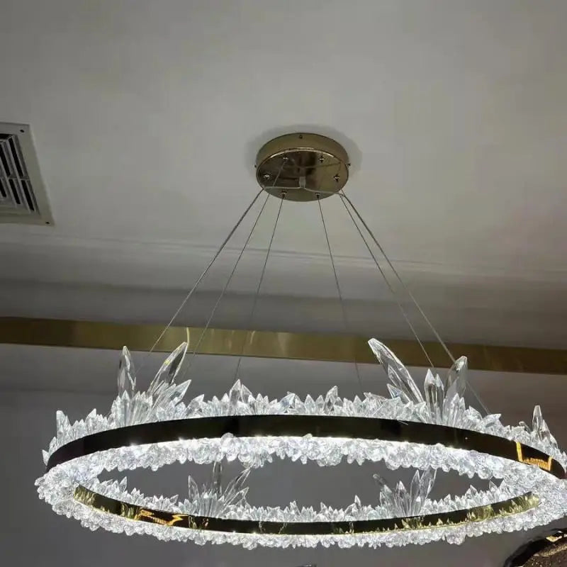 The Spiker Postmodern K9 Crystal Lustre Chandelier Adjustable Hanging Lamp