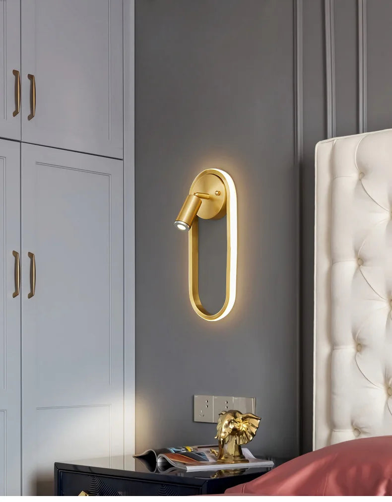 Nordic Oval Spotlight Wall Lamp