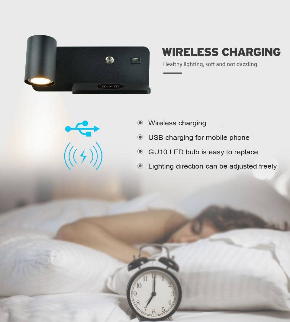 Yoe Modern USB Wireless Wall Light