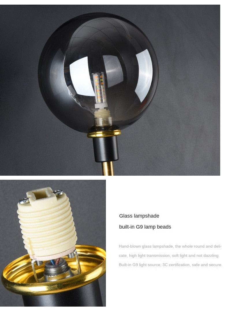 The Shadow - Modern Wall Light Glass Ball Led Nordic Aisle Corridor