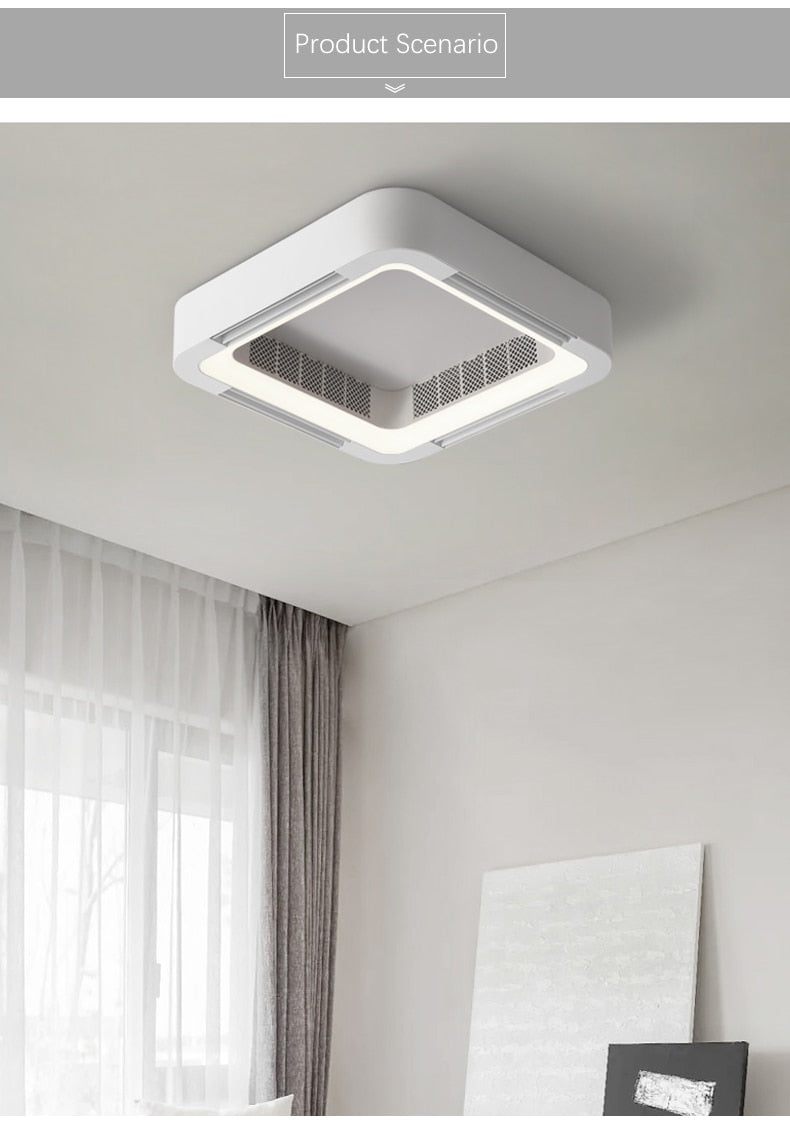 BTM Samong - Modern Bladeless App Ceiling Fan Lamp Remote control
