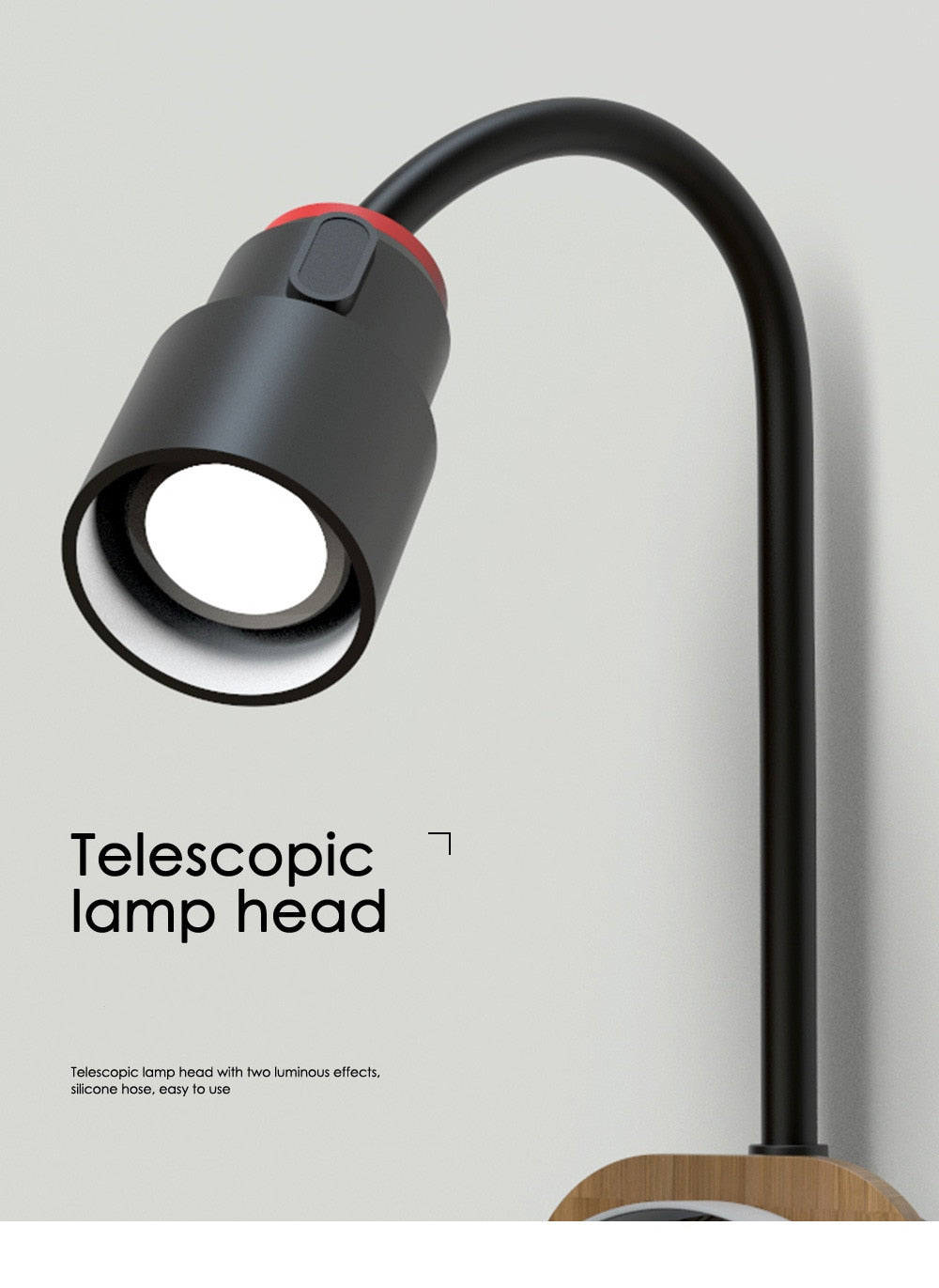 LED Rechargeable Remote Control Light Eye Protection Magnetic Suction