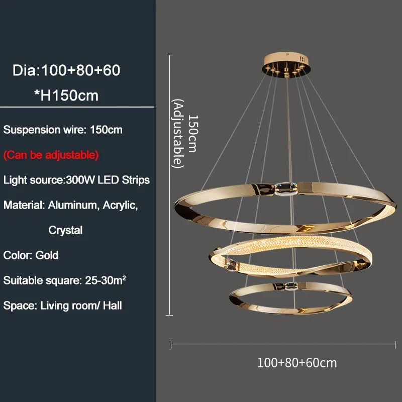 Ylk Bend Style Modern Chandelier