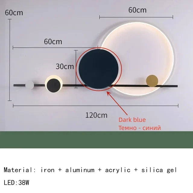 Cerative LED Wall Lights Hotel Lobby Living Room Bedroom Wall Lamps