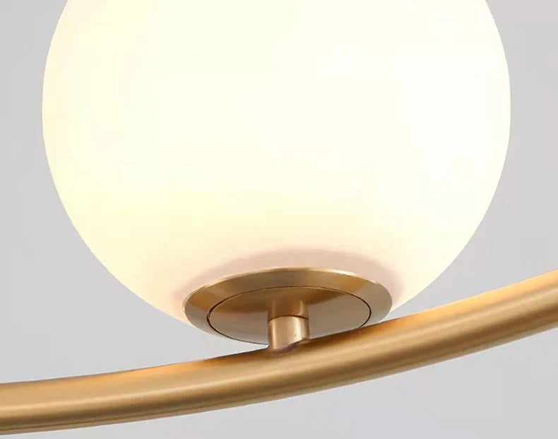 Ring Design Glass Ball Chandelier