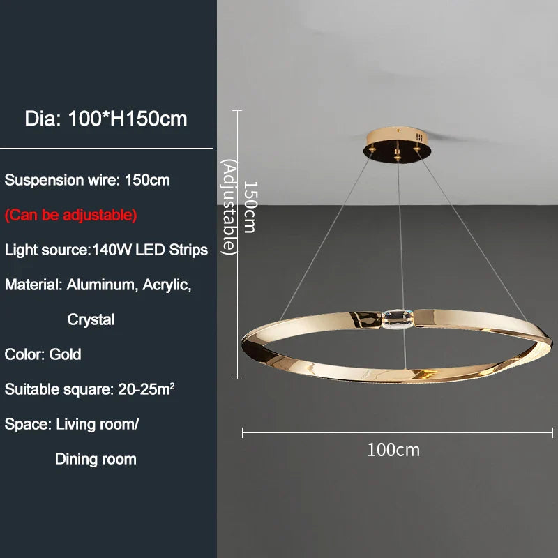 Ylk Bend Style Modern Chandelier
