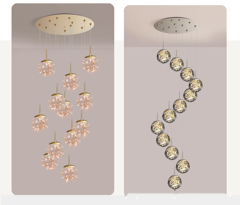 Yotal Modern Glass Ball Chandelier