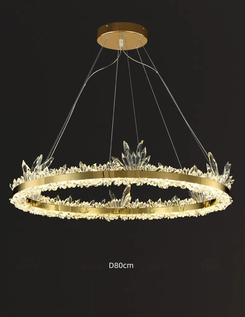 The Spiker Postmodern K9 Crystal Lustre Chandelier Adjustable Hanging Lamp