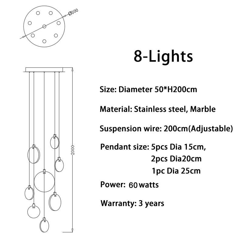 Ylk Loome Luxury Marble Chandelier