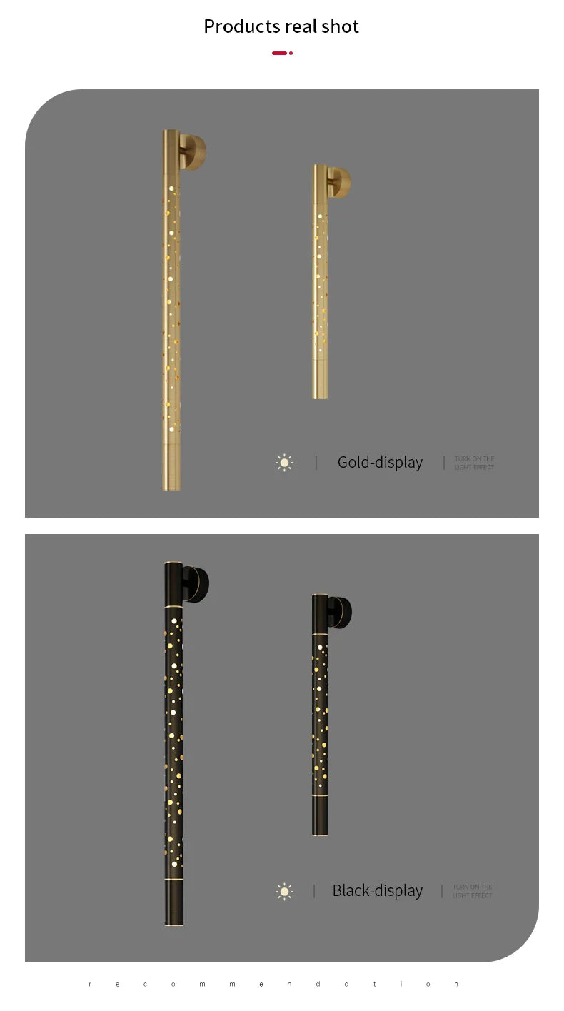 Postmodern Nordic Copper Bedside Sconce