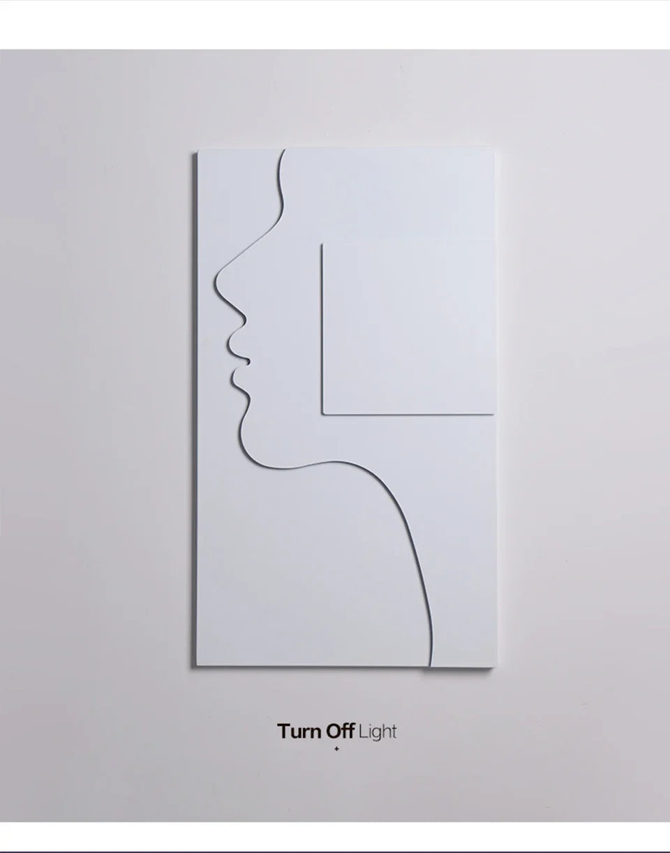 IIS Creative Indoor Wall Sconce Face Profile Art light LED