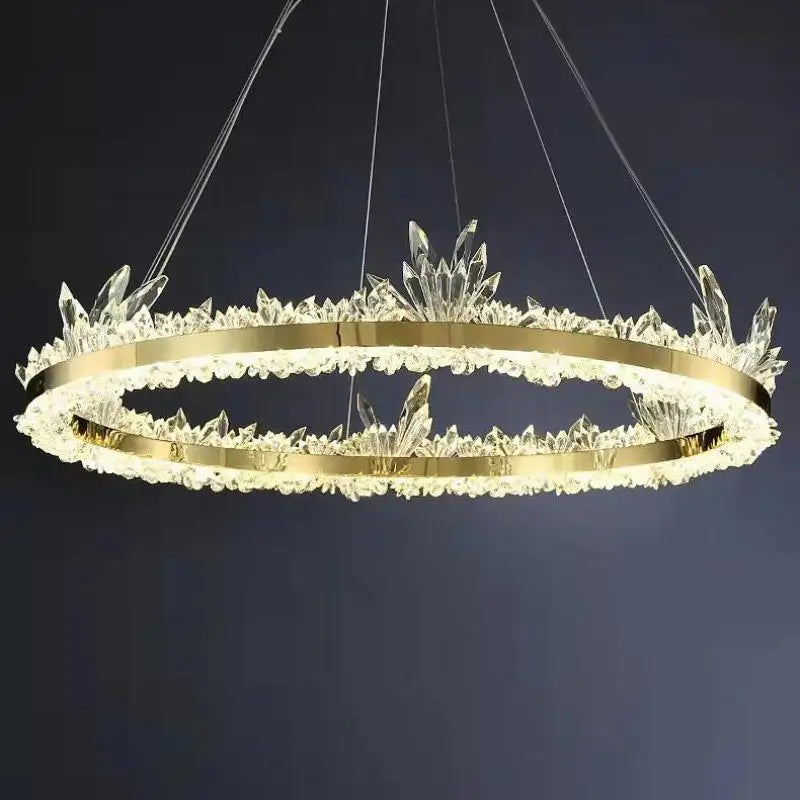 The Spiker Postmodern K9 Crystal Lustre Chandelier Adjustable Hanging Lamp