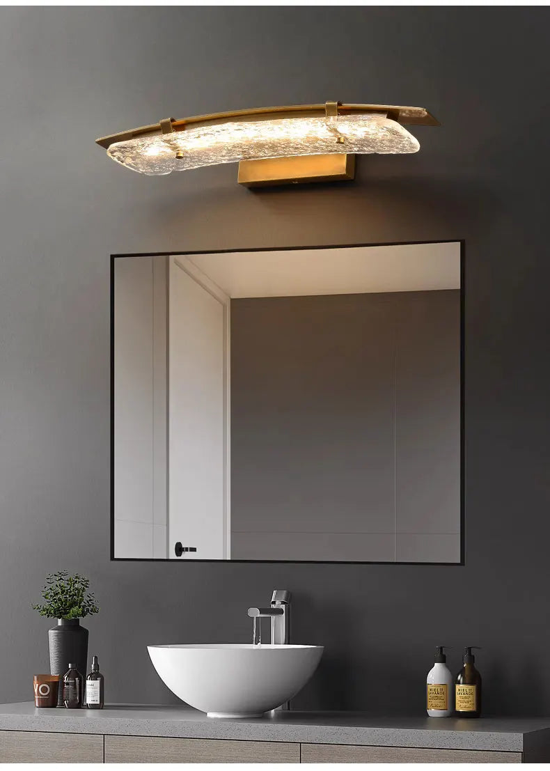 K9 Crystal Copper Wall Lamp Sink Mirror