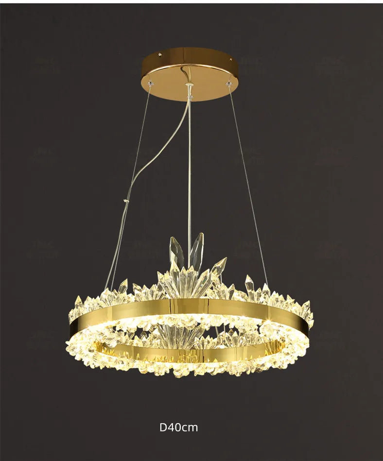 The Spiker Postmodern K9 Crystal Lustre Chandelier Adjustable Hanging Lamp