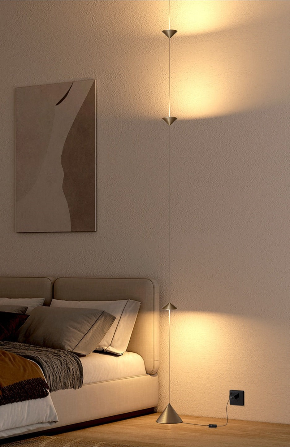 AiS Pyra - Led  Floor Lamp Long Strip Hourglass Shape Anti-glare