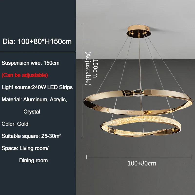 Ylk Bend Style Modern Chandelier