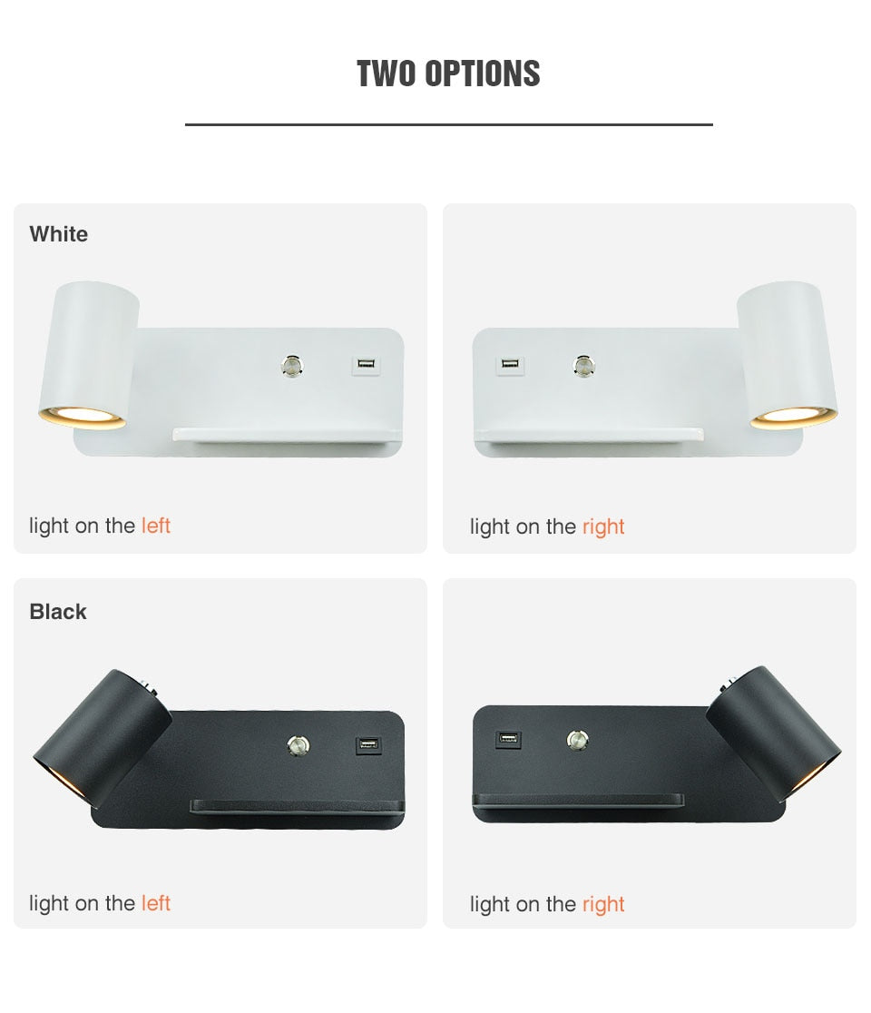 Yoe Modern USB Wireless Wall Light
