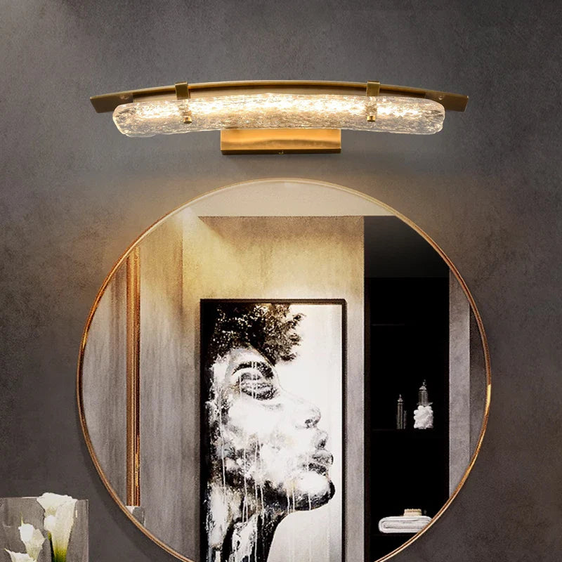 K9 Crystal Copper Wall Lamp Sink Mirror