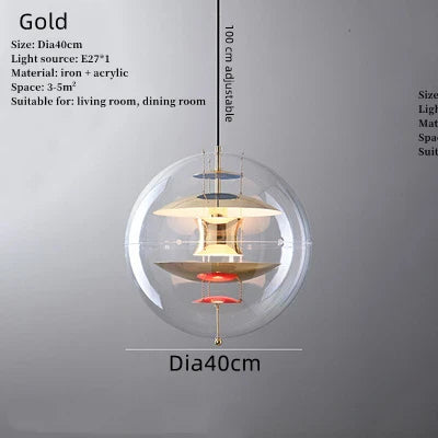 Denmark Nordic Designer Acrylic Planet Pendant Lights