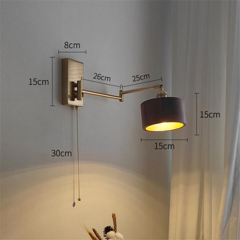 IW Noon Black Wooden -  Left Right Rotate LED Wall