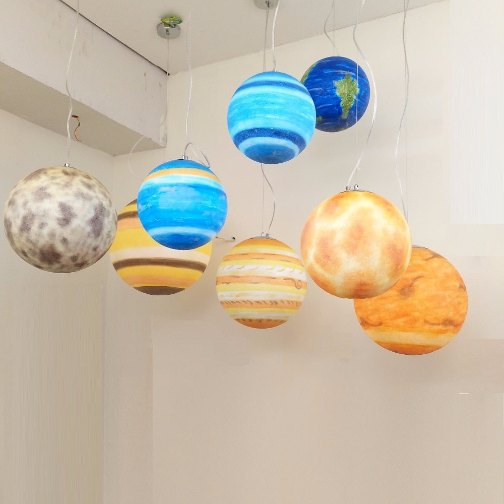 Galaxy Nordic Planet Acrylic Pendant Light