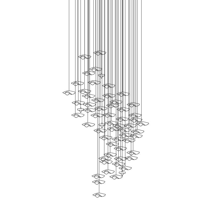 Shahai Chandelier-No Ceiling Plate