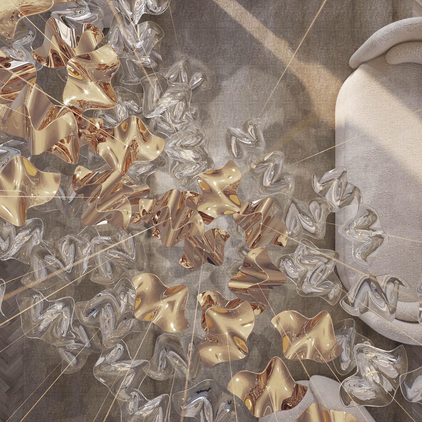 Shahai Chandelier-No Ceiling Plate
