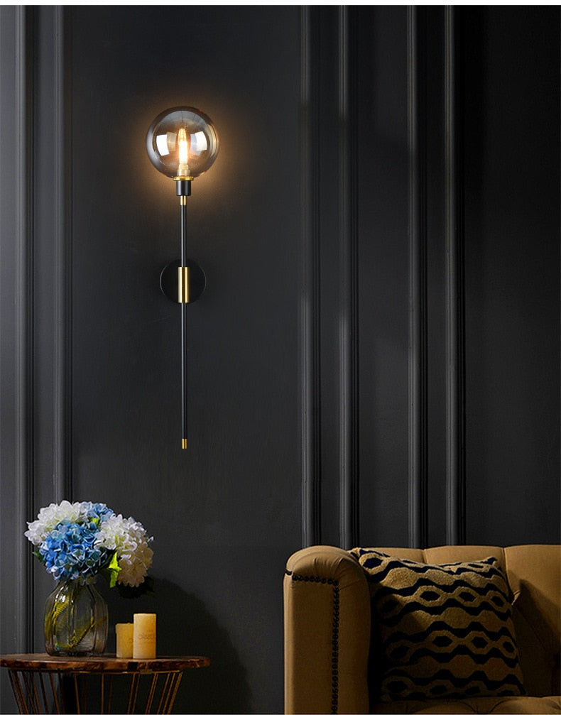 The Shadow - Modern Wall Light Glass Ball Led Nordic Aisle Corridor