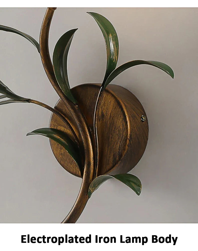 French Pastoral Romantic Flower Wall Light Background Decorative