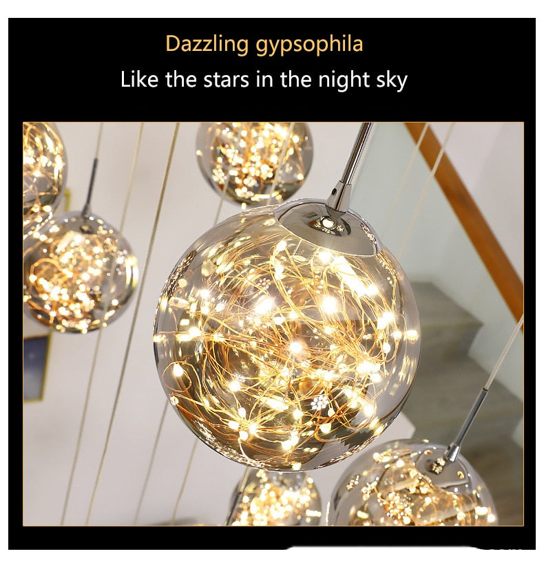 Yotal Modern Glass Ball Chandelier